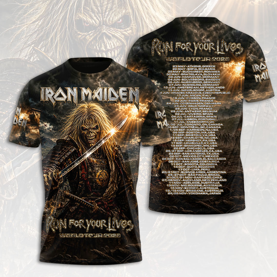 Iron Maiden 2026 World Tour 3D Apparel – HOATT19376