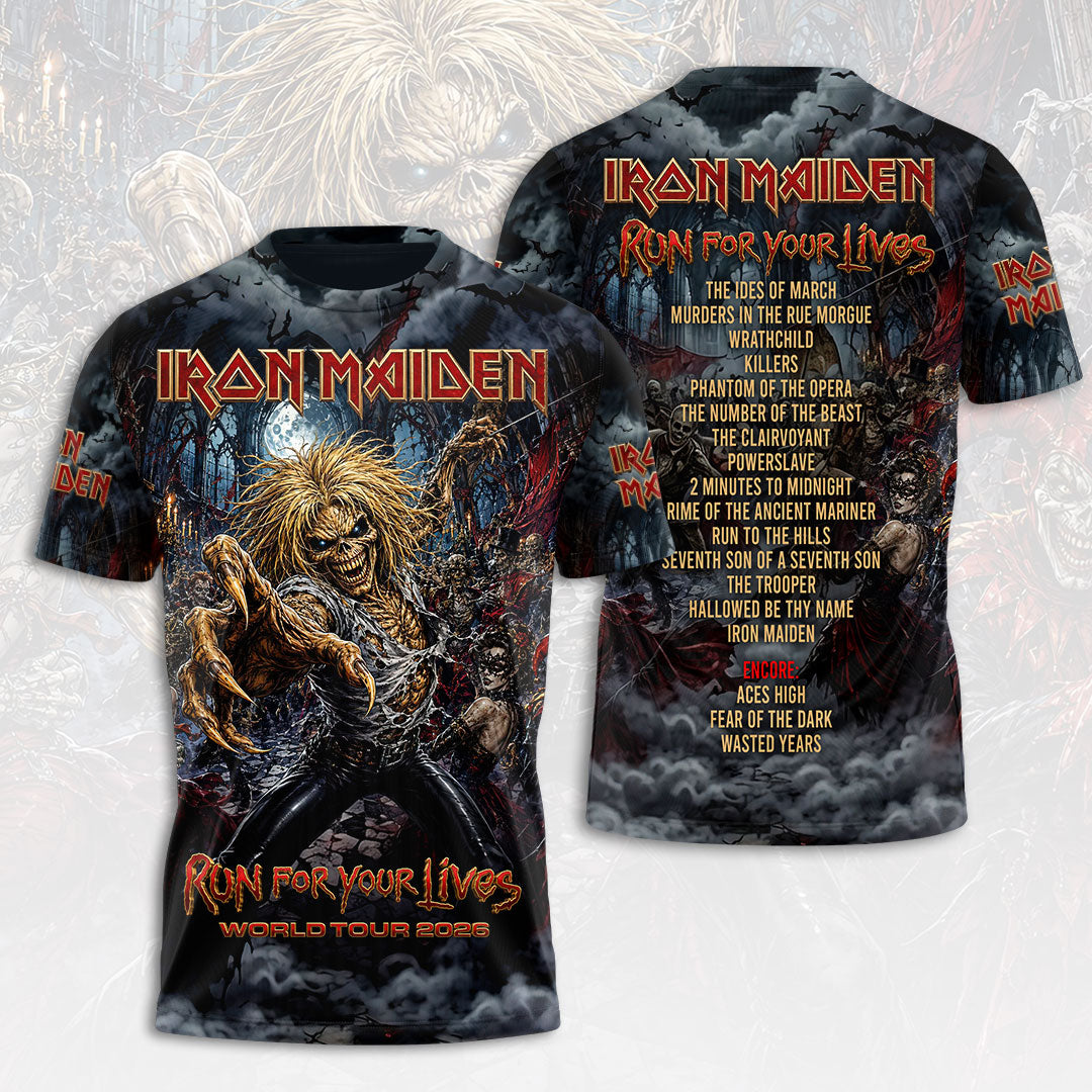 Iron Maiden 2026 World Tour 3D Apparel – HOATT19378