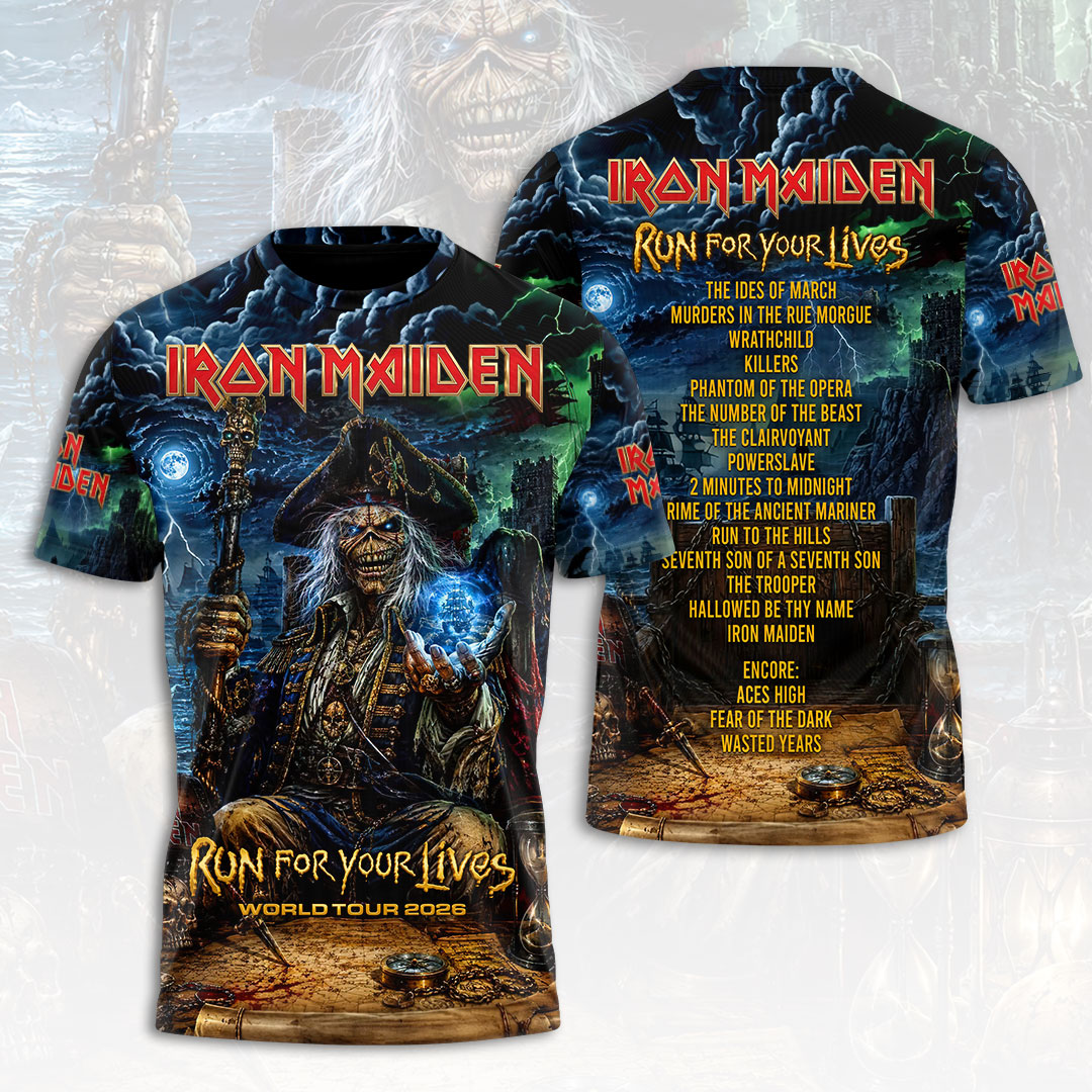 Iron Maiden 2026 World Tour 3D Apparel – HOATT19822