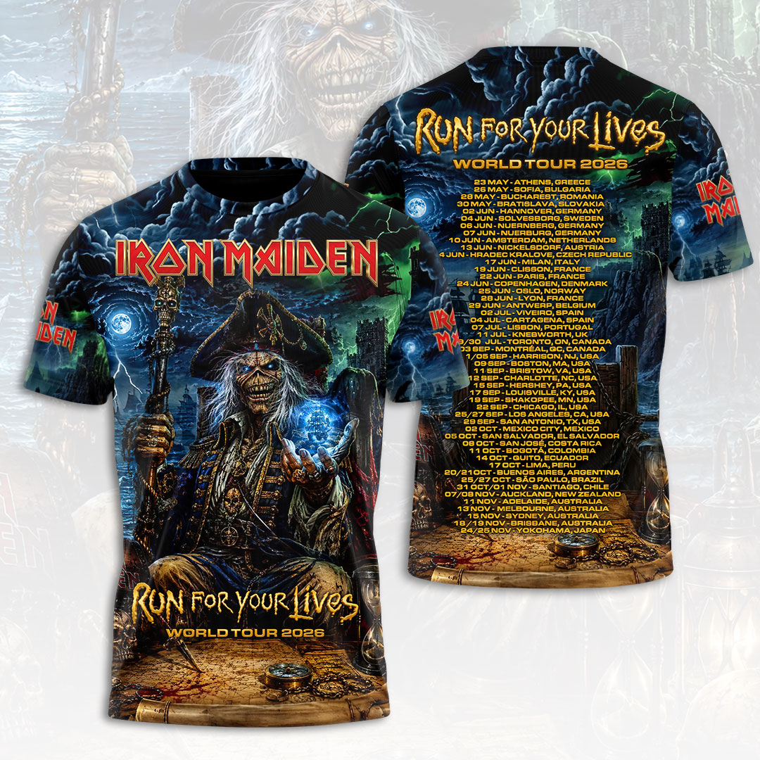 Iron Maiden 2026 World Tour 3D Apparel – HOATT19824