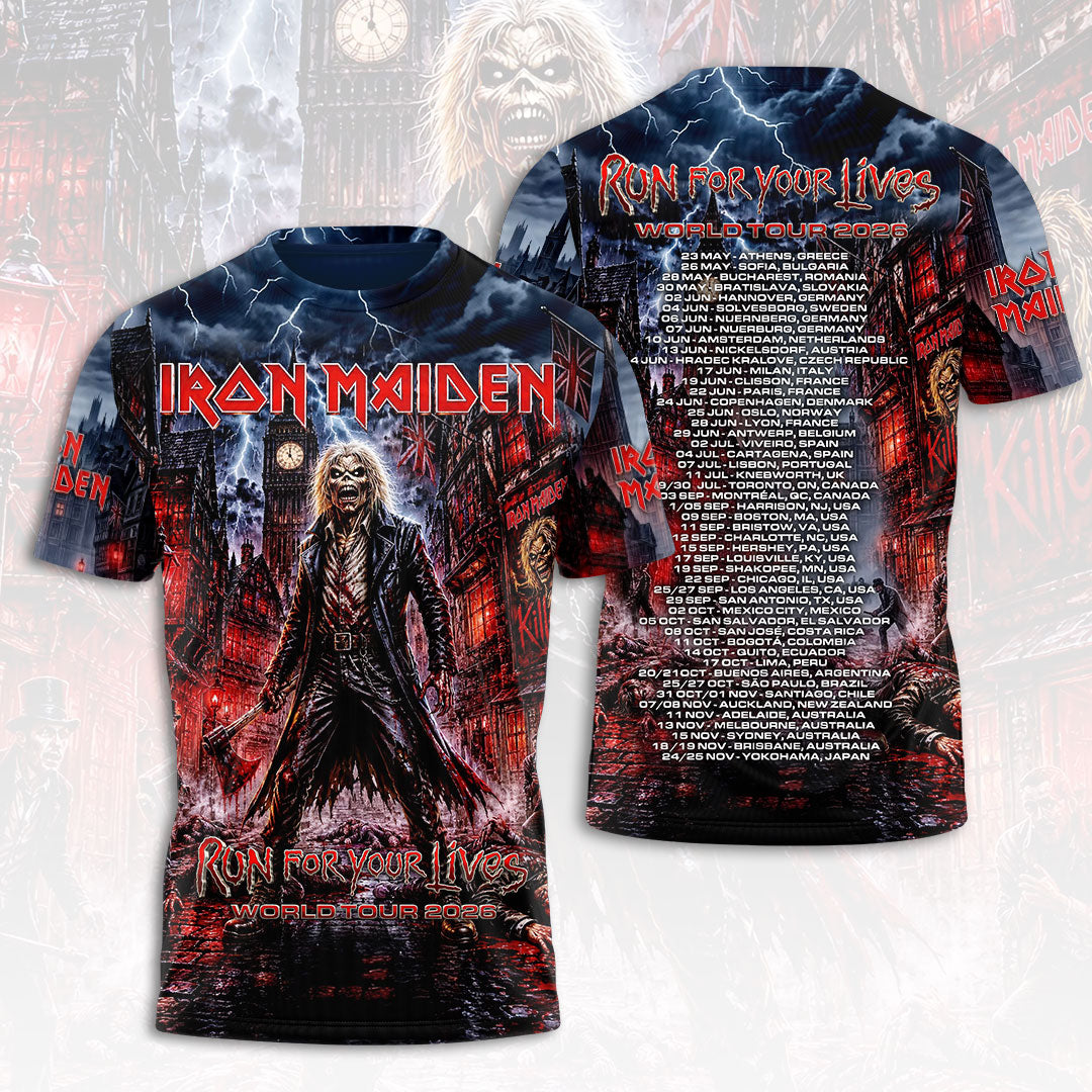 Iron Maiden 2026 World Tour 3D Apparel – HOATT19826