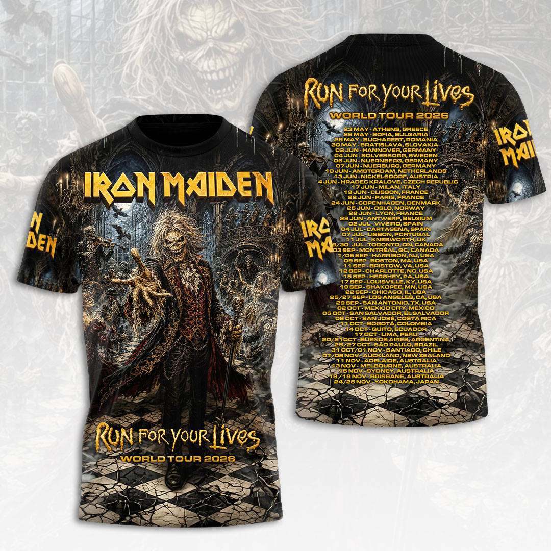 Iron Maiden 2026 World Tour 3D Apparel – HOATT19867
