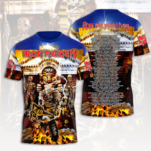 Iron Maiden 2026 World Tour 3D Apparel – HOATT19892