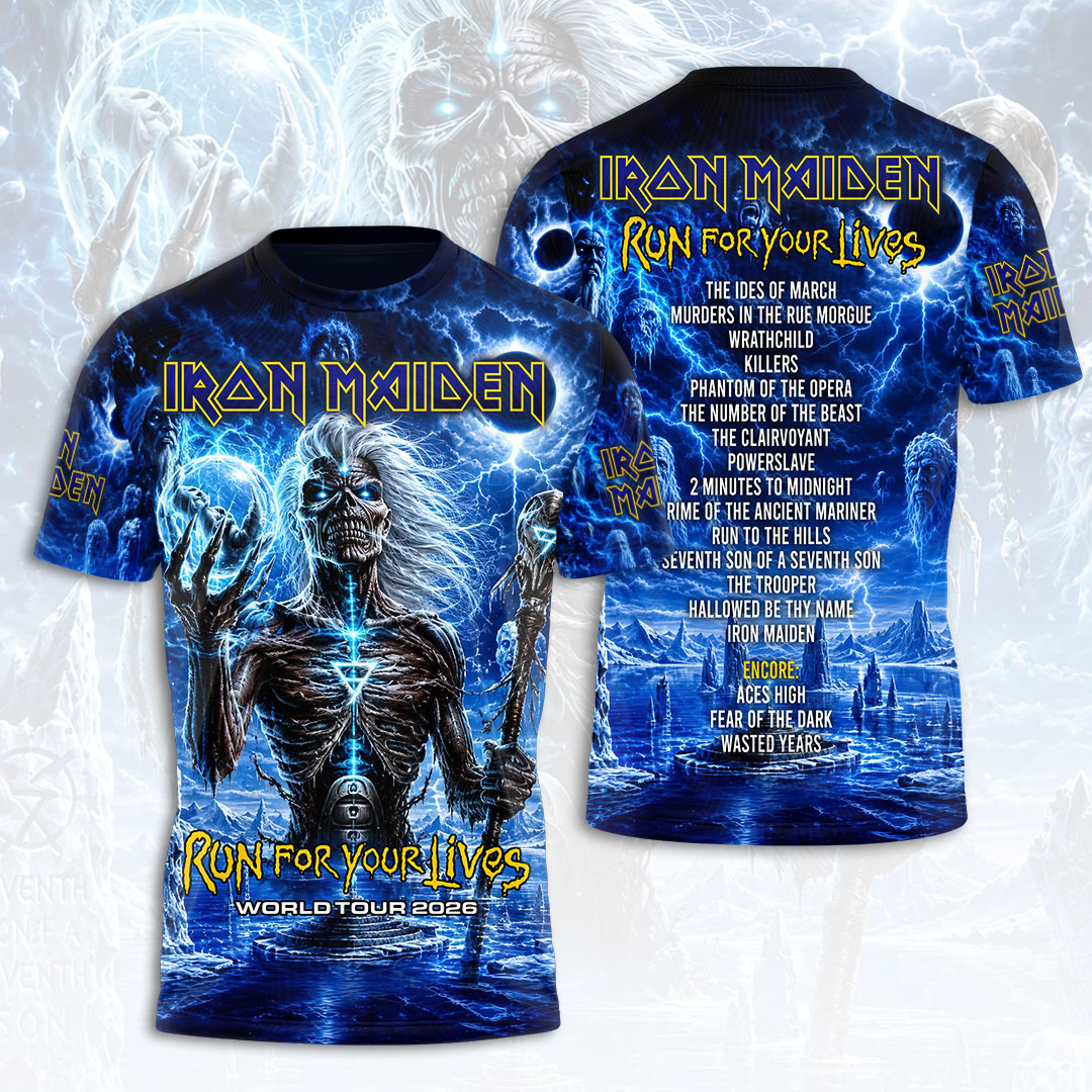 Iron Maiden 2026 World Tour 3D Apparel – HOATT20218