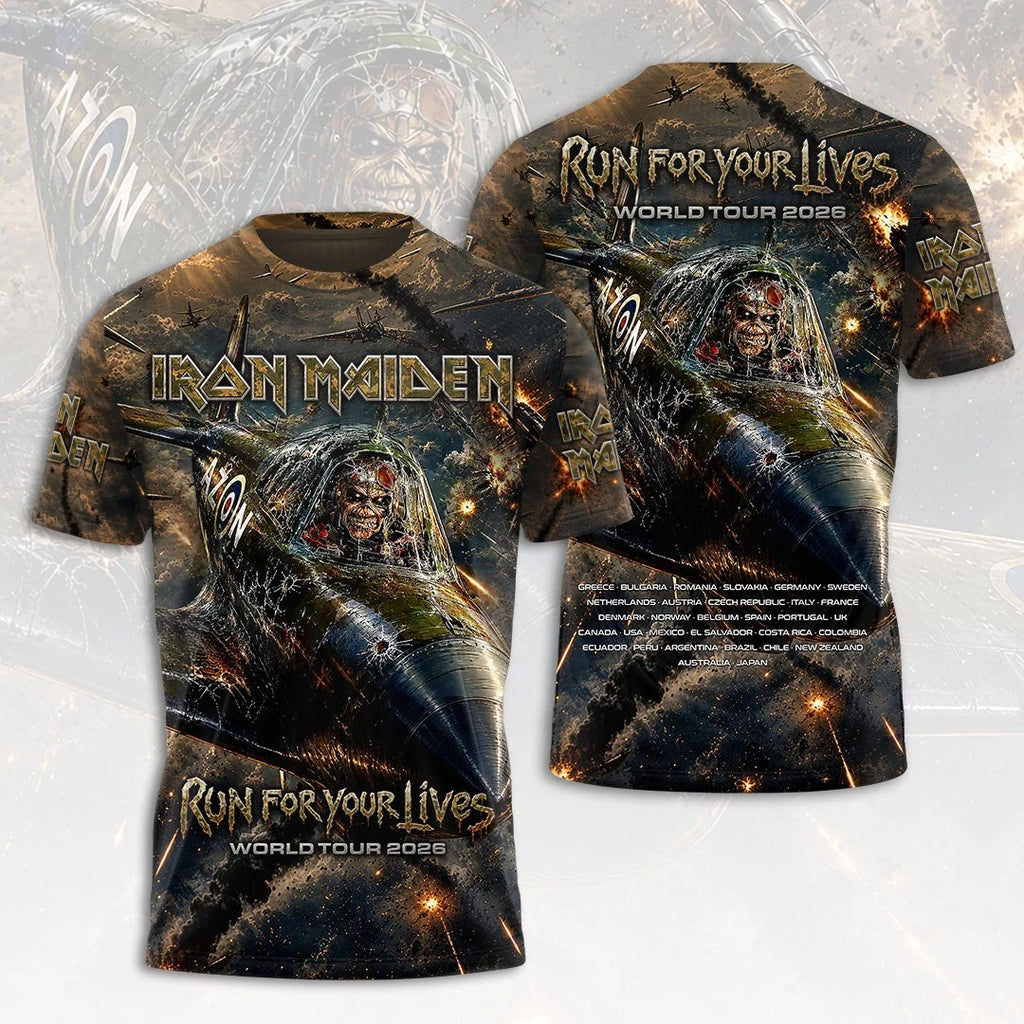 Iron Maiden 2026 World Tour 3D Apparel – HOATT20451