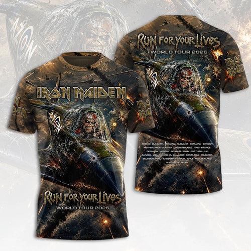Iron Maiden 2026 World Tour 3D Apparel – HOATT20451