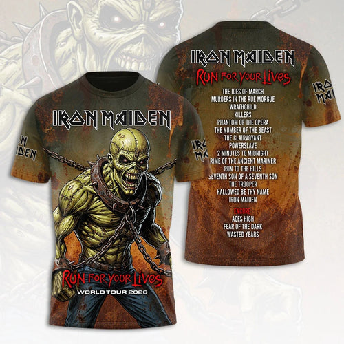 Iron Maiden 2026 World Tour 3D Apparel – HOATT21203