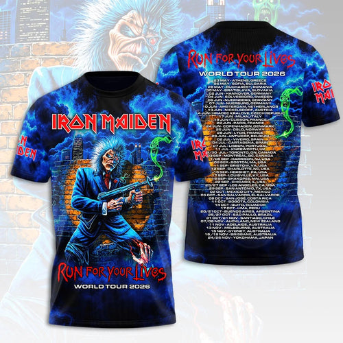 Iron Maiden 2026 World Tour 3D Apparel – HOATT21434