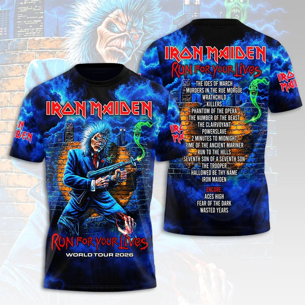 Iron Maiden 2026 World Tour 3D Apparel – HOATT21435