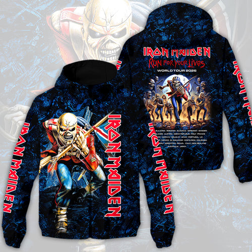 Iron Maiden 2026 World Tour 3D Windbreaker Jacket – HOATT19805