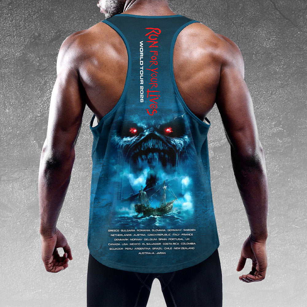Iron Maiden 2026 World Tour Y-Back Muscle Tank Top – HOATT16876