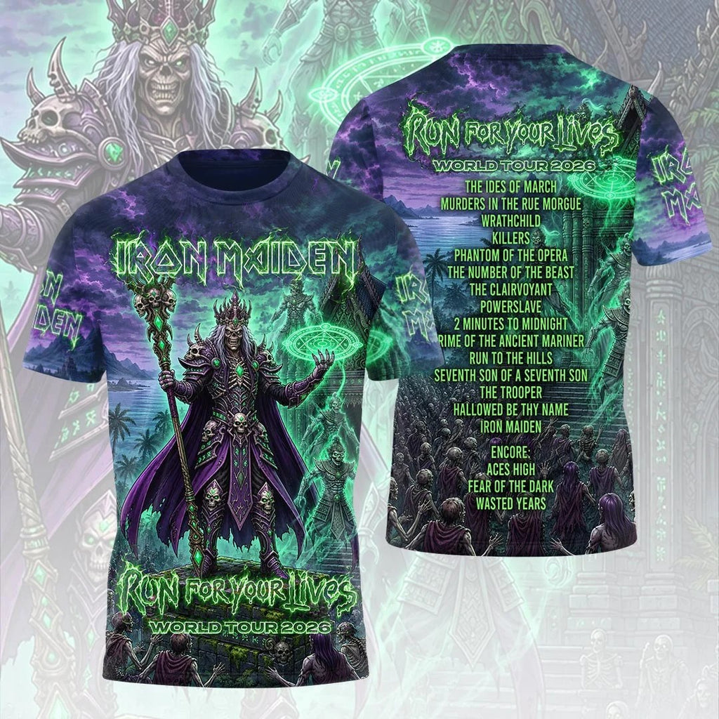 Iron Maiden 2026 World Tour 3D Apparel – HOATT21341