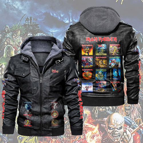 Iron Maiden 2D Leather Hooded Jacket – TMTHU6377