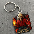 Iron Maiden 50 Years Custom Shape 2-sided Keychain – MAITM14185
