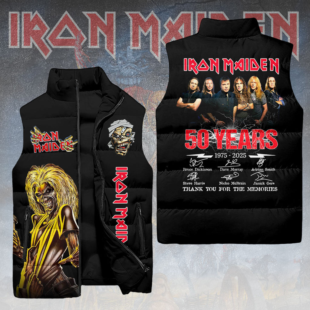 Iron Maiden 50th Anniversary 3D Sleeveless Down Jacket – HOATT14794
