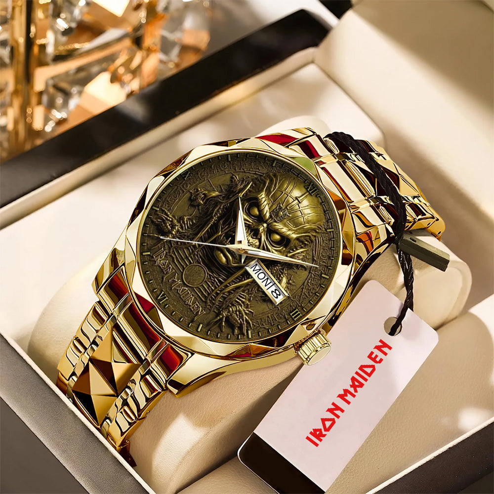 Iron Maiden Alloy Luxury Quartz Watch – GNE 3986