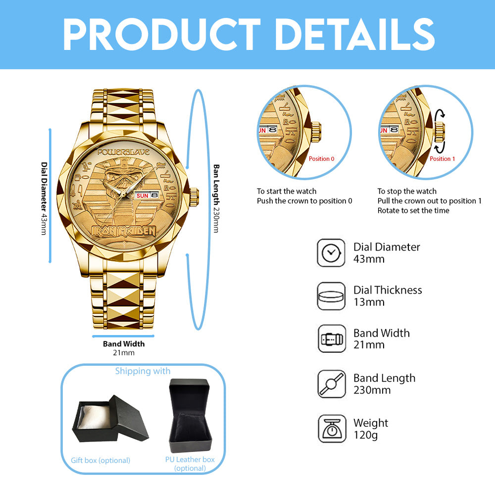 Iron Maiden Alloy Luxury Quartz Watch – HOATT 11676