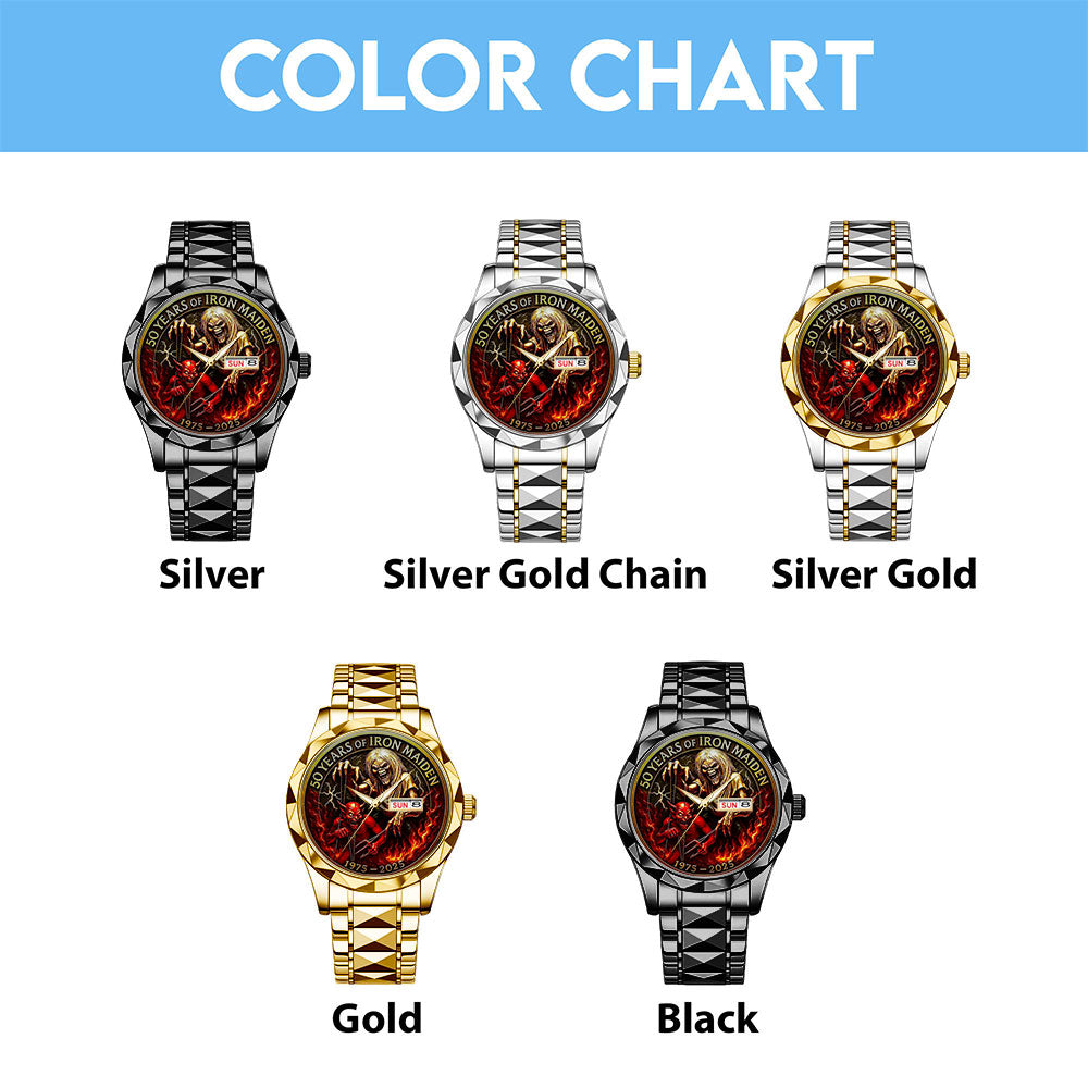 Iron Maiden Alloy Luxury Quartz Watch – TANTN 13719