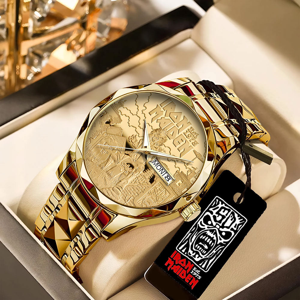 Iron Maiden Alloy Luxury Quartz Watch – TANTN 14334