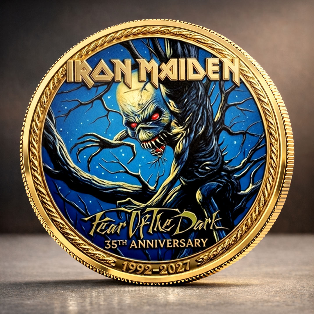 Iron Maiden Fear of The Dark 35th Anniversary Commemorative Coin – TMTHU5439