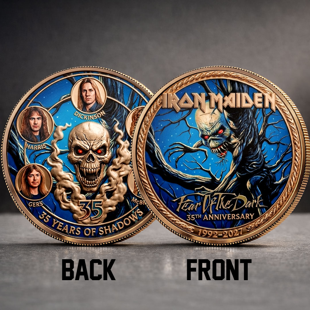Iron Maiden Fear of The Dark 35th Anniversary Commemorative Coin – TMTHU5439