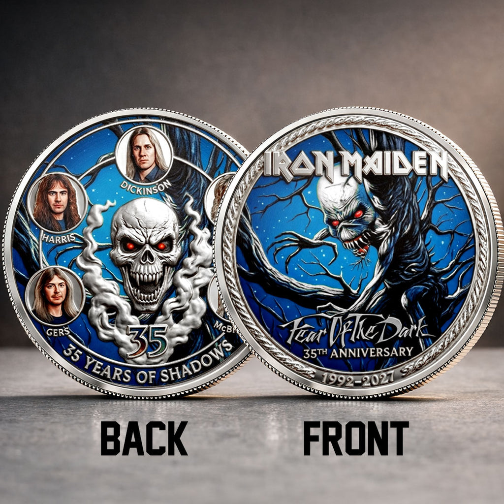 Iron Maiden Fear of The Dark 35th Anniversary Commemorative Coin – TMTHU5439