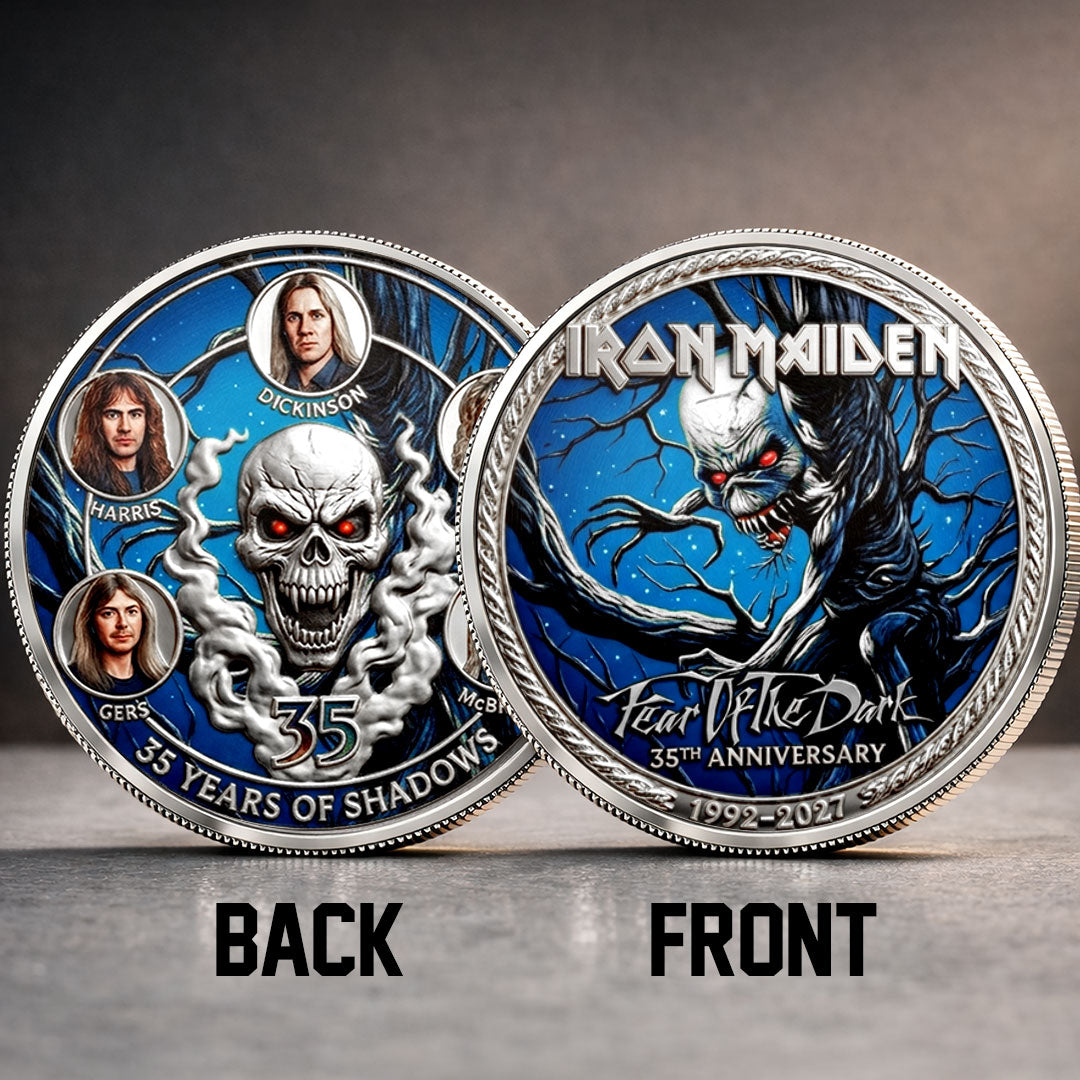 Iron Maiden Fear of The Dark 35th Anniversary Commemorative Coin – TMTHU5439