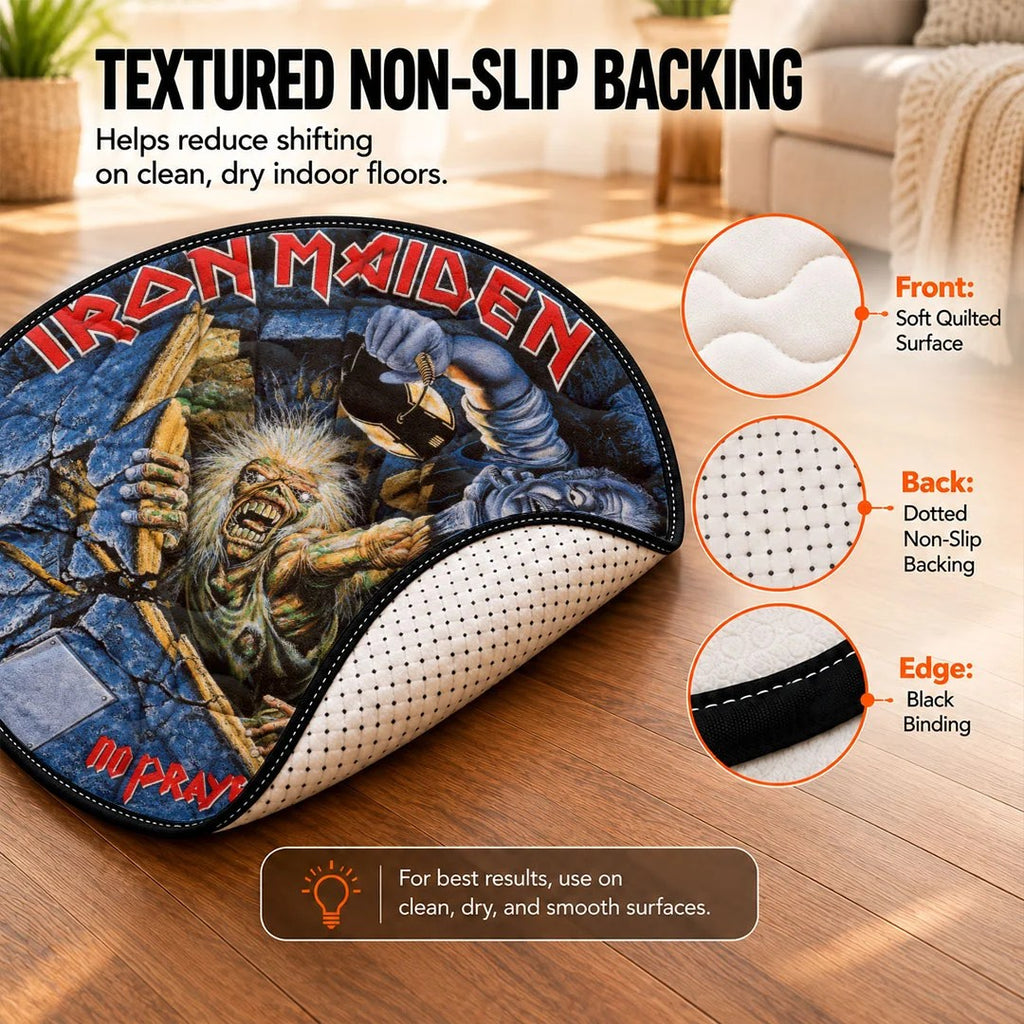 Iron Maiden Round Quilt Rug – HOATT26718