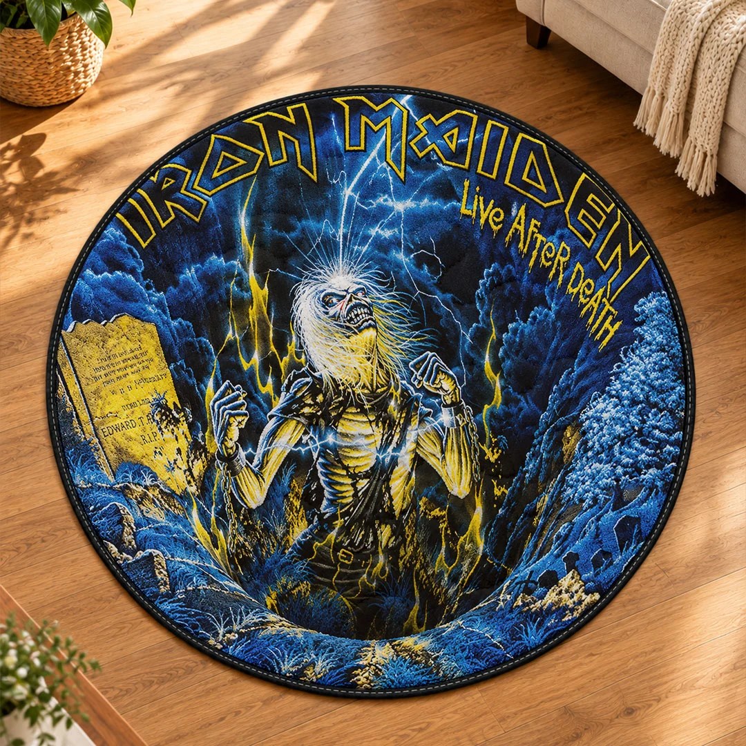 Iron Maiden Round Quilt Rug – HOATT26719