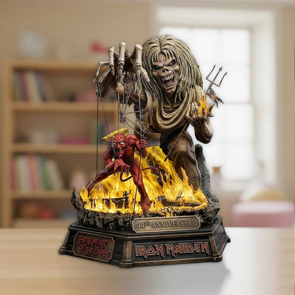 Iron Maiden: The Number Of The Beast 44th Anniversary Custom Shape Acrylic Plaque – TMTHU4470