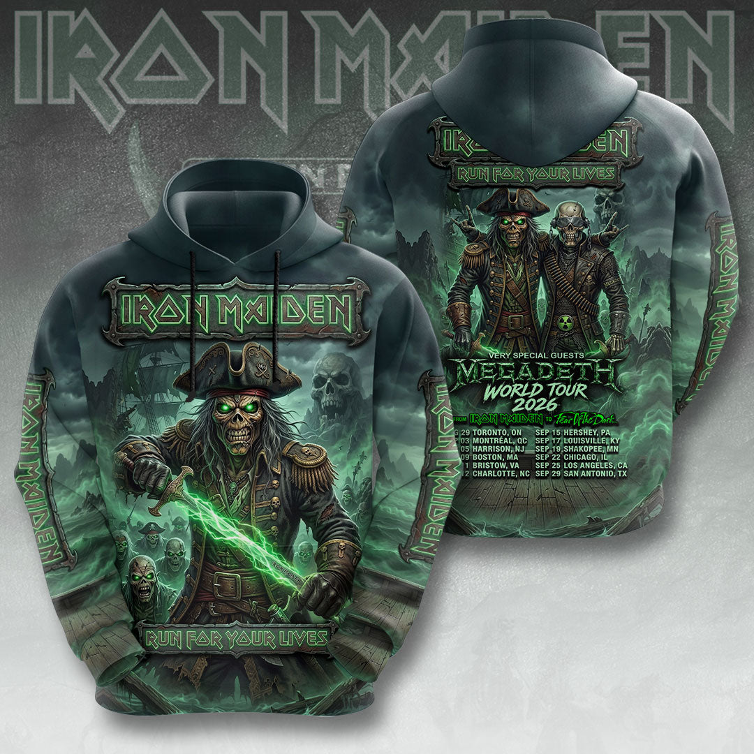 Iron Maiden World Tour 2026 3D Apparel – TMTHU8116