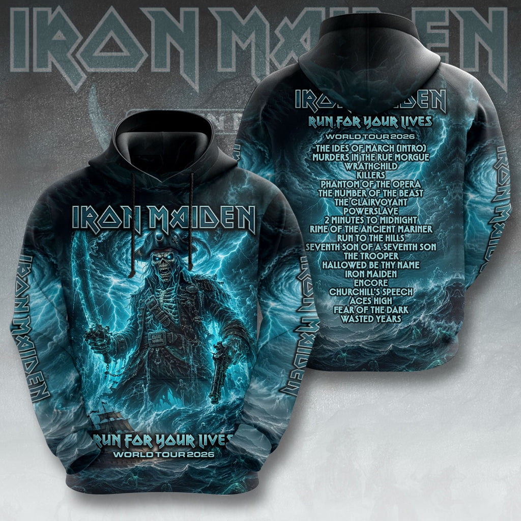 Iron Maiden World Tour 2026 3D Apparel – TMTHU8012