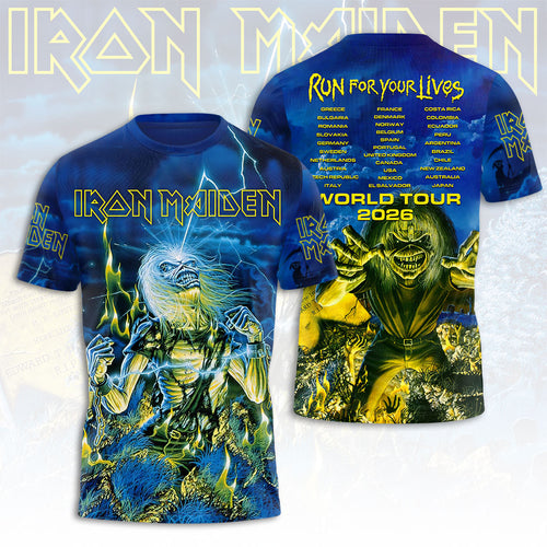Iron Maiden World Tour 2026 3D Apparel – HOATT18253