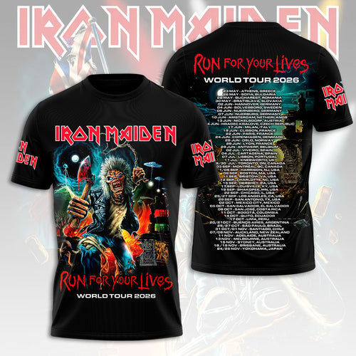 Iron Maiden World Tour 2026 3D Apparel – HOATT18254