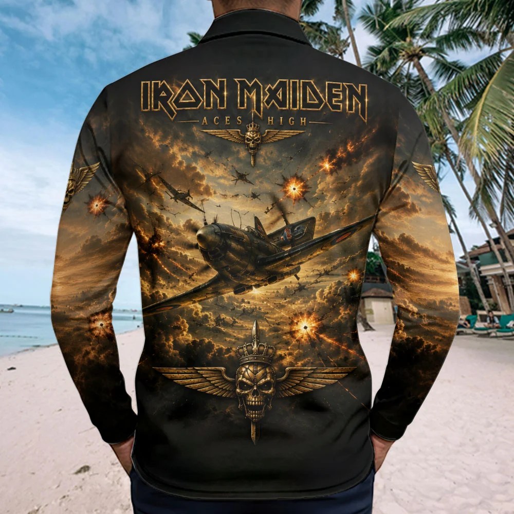 Iron Maiden Zip Polo Shirt – TMTHU8650