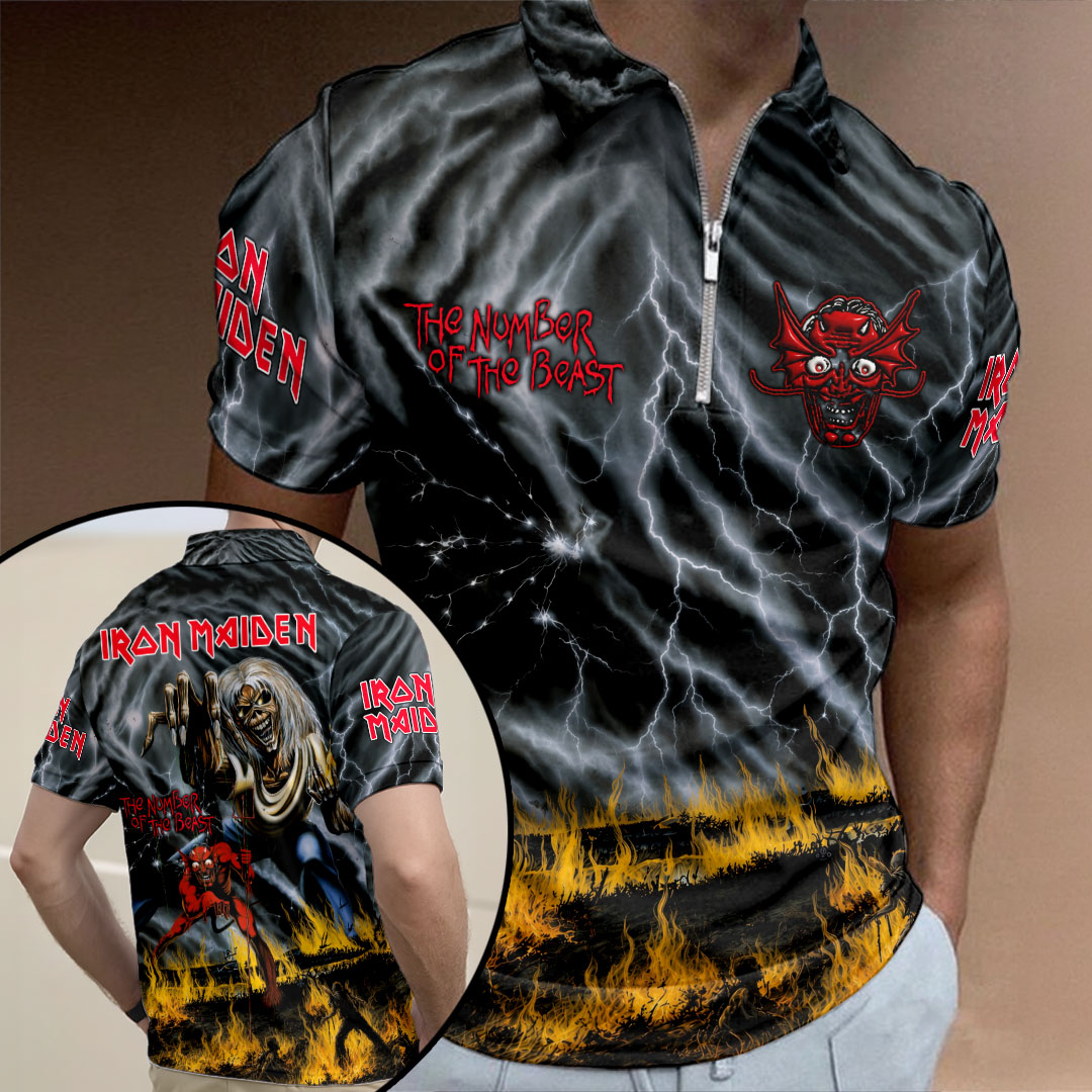 Iron Maiden Zip Polo Shirt – HOAT20286