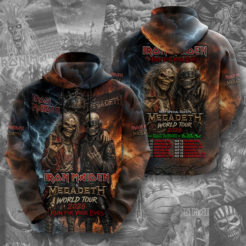 Iron Maiden x Megadeth 2026 World Tour 3D Apparel – TMTHU6875