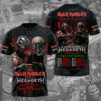 Iron Maiden x Megadeth 2026 World Tour 3D Apparel – TMTHU6800