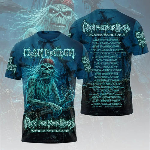 Iron Maiden 2026 World Tour 3D Apparel – HOATT26904
