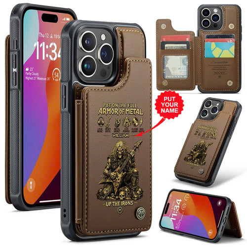 Personalized Iron Maiden Leather Wallet Phone Case – VANDH5081