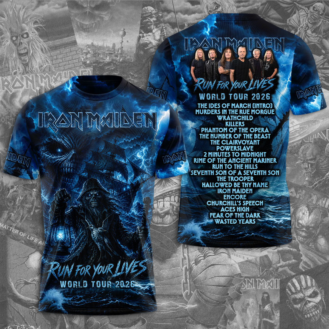 Iron Maiden 2026 World Tour 3D Apparel – TMTHU7248