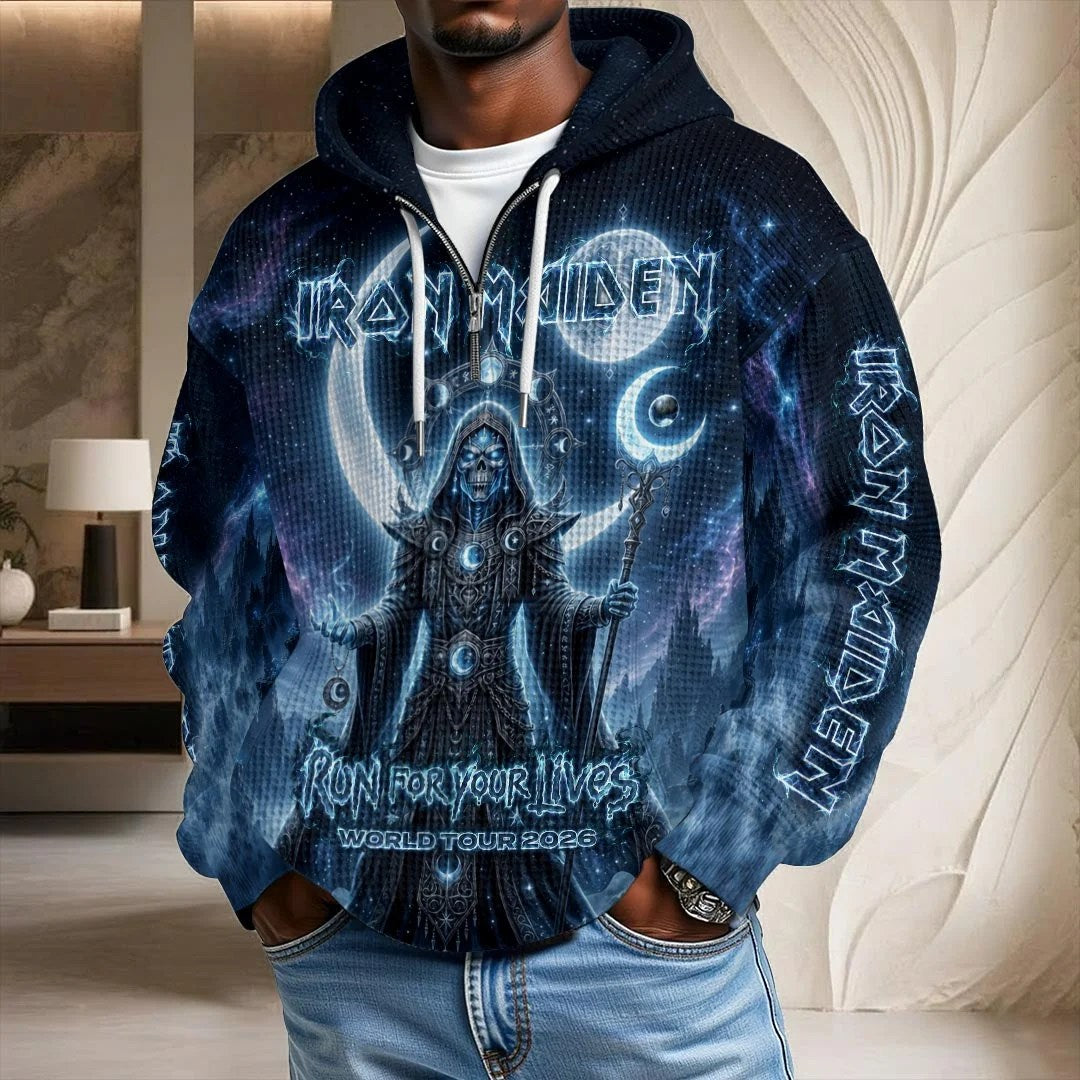 Iron Maiden 2026 World Tour 3D Unisex Waffle Hoodie – HOATT20980