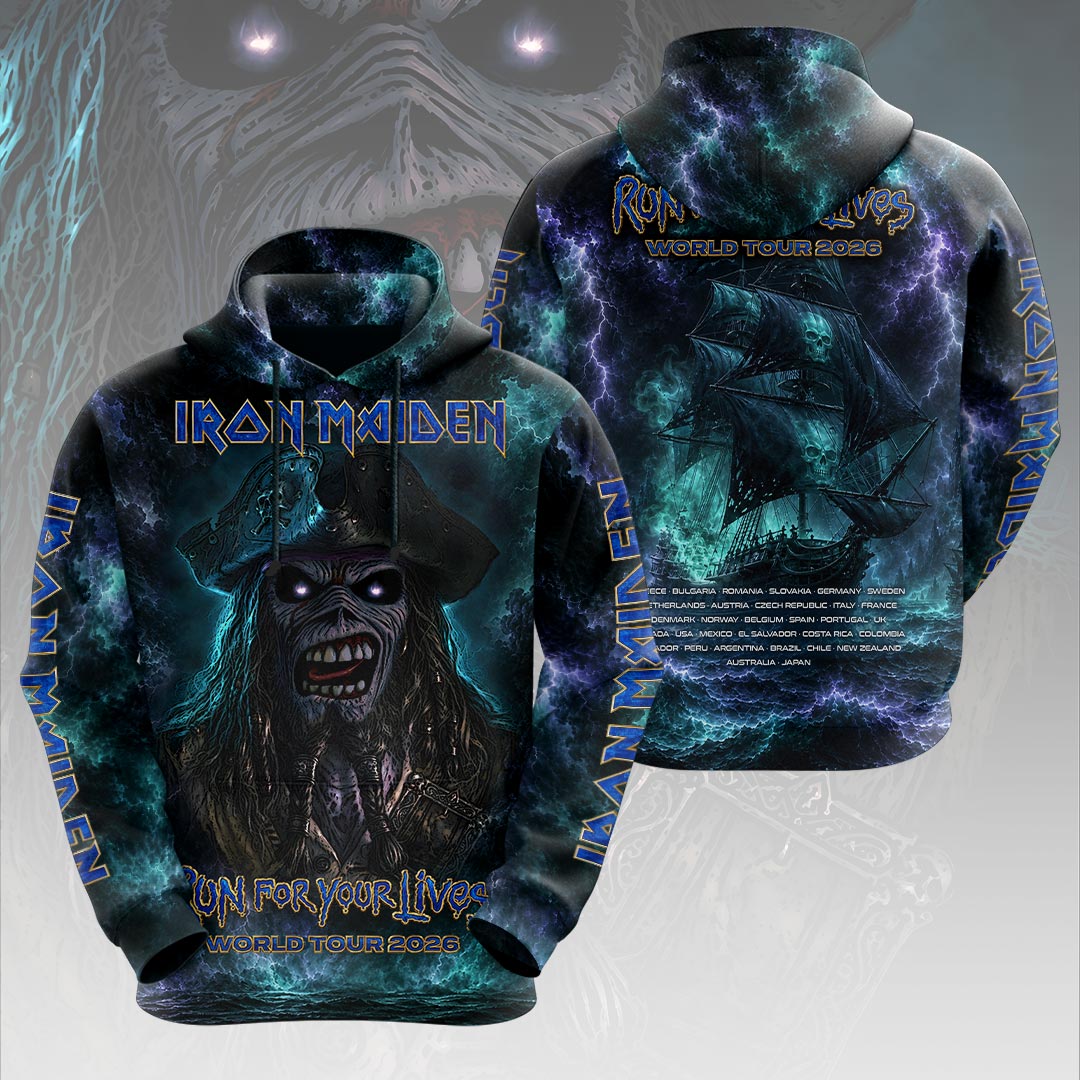 Iron Maiden 2026 World Tour 3D Apparel – HOATT19953
