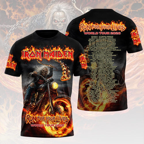 Iron Maiden 2026 World Tour 3D Apparel – HOATT18310