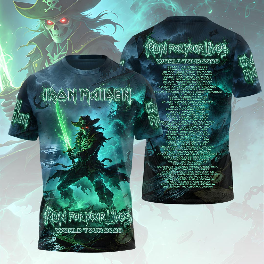 Iron Maiden 2026 World Tour 3D Apparel – HOATT20033