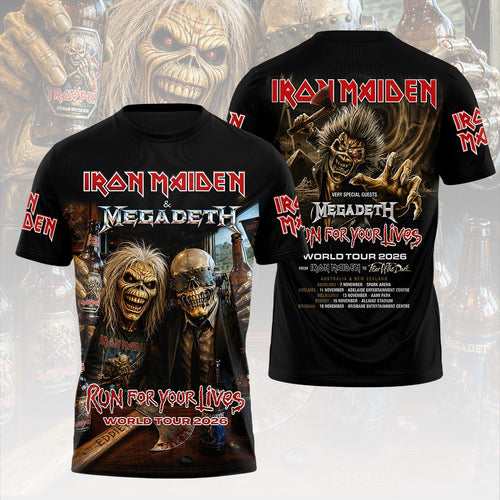 Iron Maiden 2026 World Tour 3D Apparel – HOATT18536