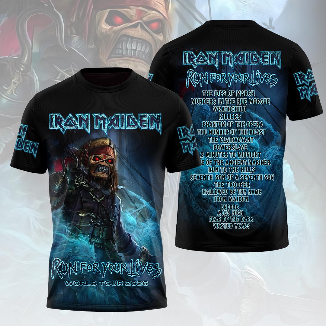 Iron Maiden 2026 World Tour 3D Apparel – HOATT19204