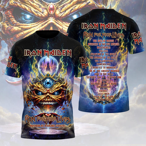 Iron Maiden 2026 World Tour 3D Apparel – HOATT19295