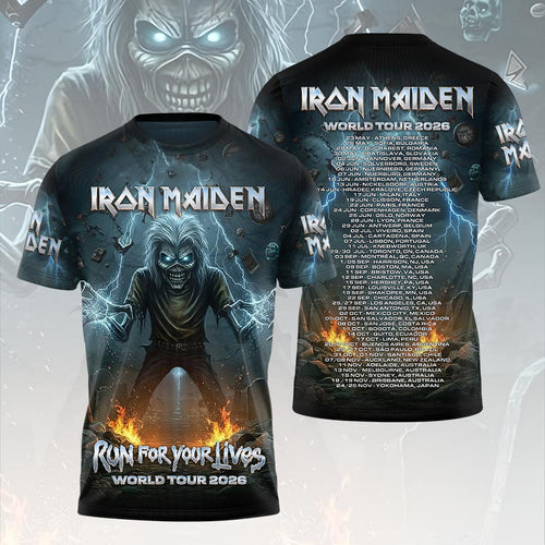 Iron Maiden 2026 World Tour 3D Apparel – HOATT18976