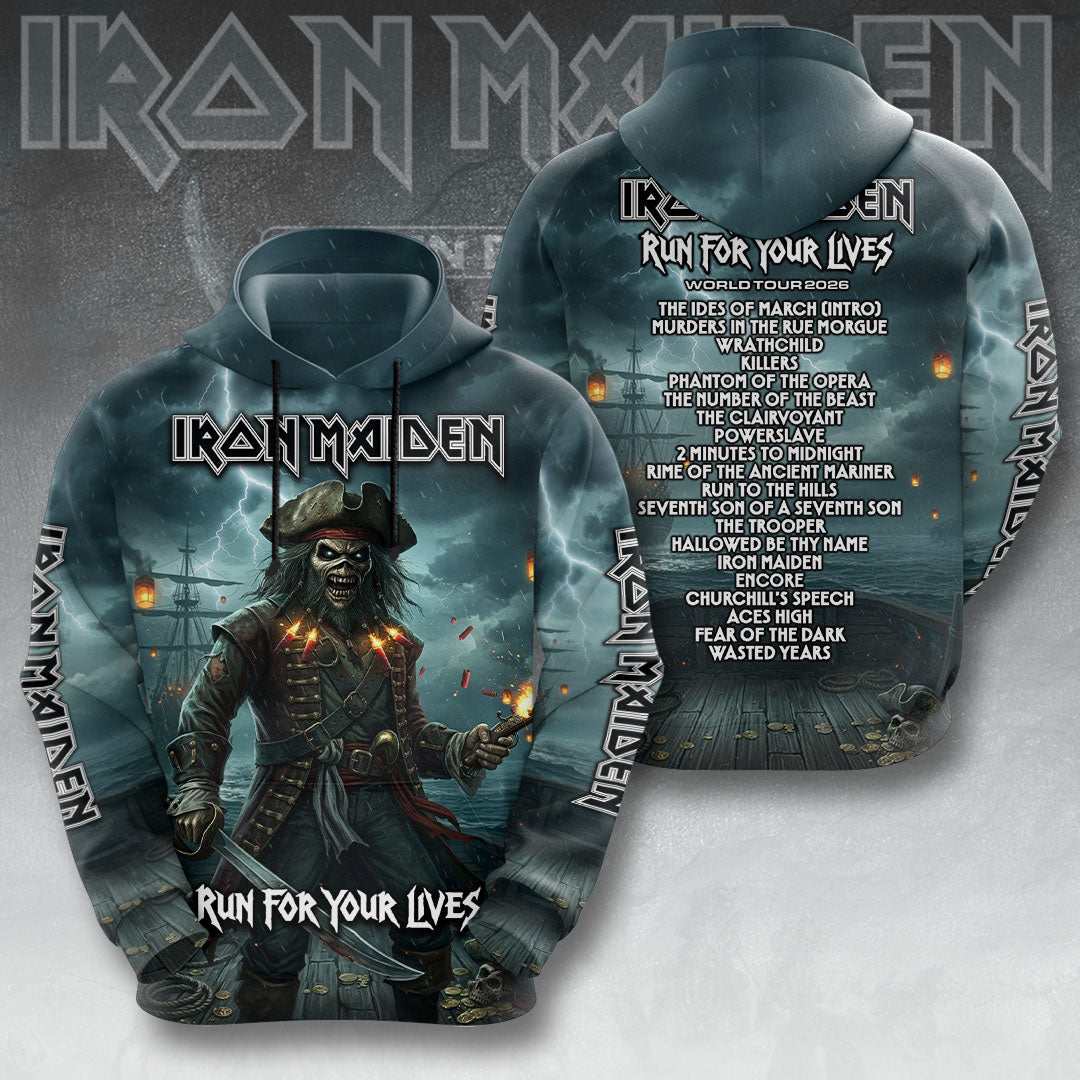 Iron Maiden World Tour 2026 3D Apparel – TMTHU7895